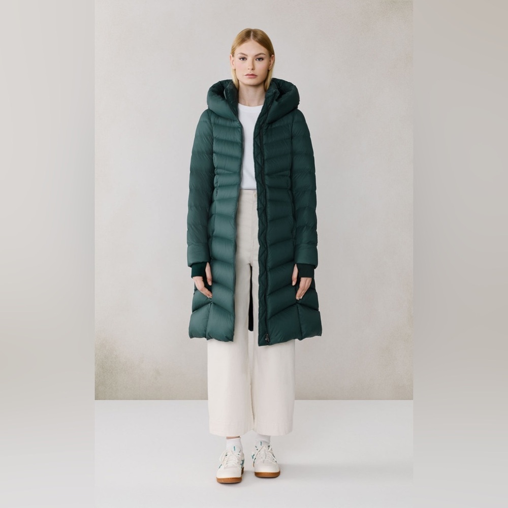 Soia + Kyo LITA-U Midi Down Puffer Jacket Midnight Forest - Picture 2 of 16